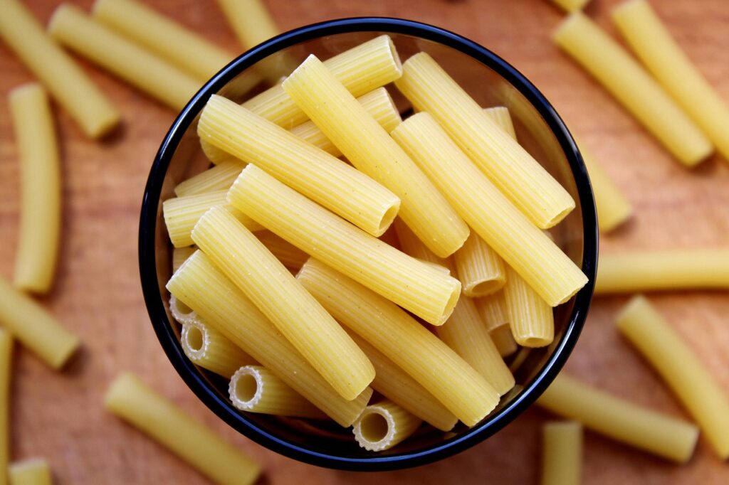 rigatoni, pasta, macaroni, food, ingredient, raw pasta, italian culture