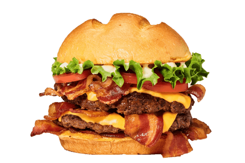 Bacon Cheeseburgers with Double Patties
