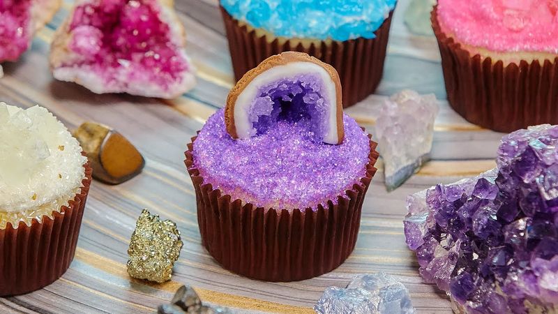 Geode Crystal Cupcakes