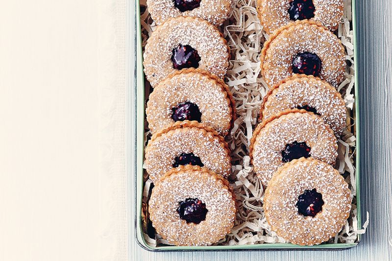Raspberry Linzer Cookies