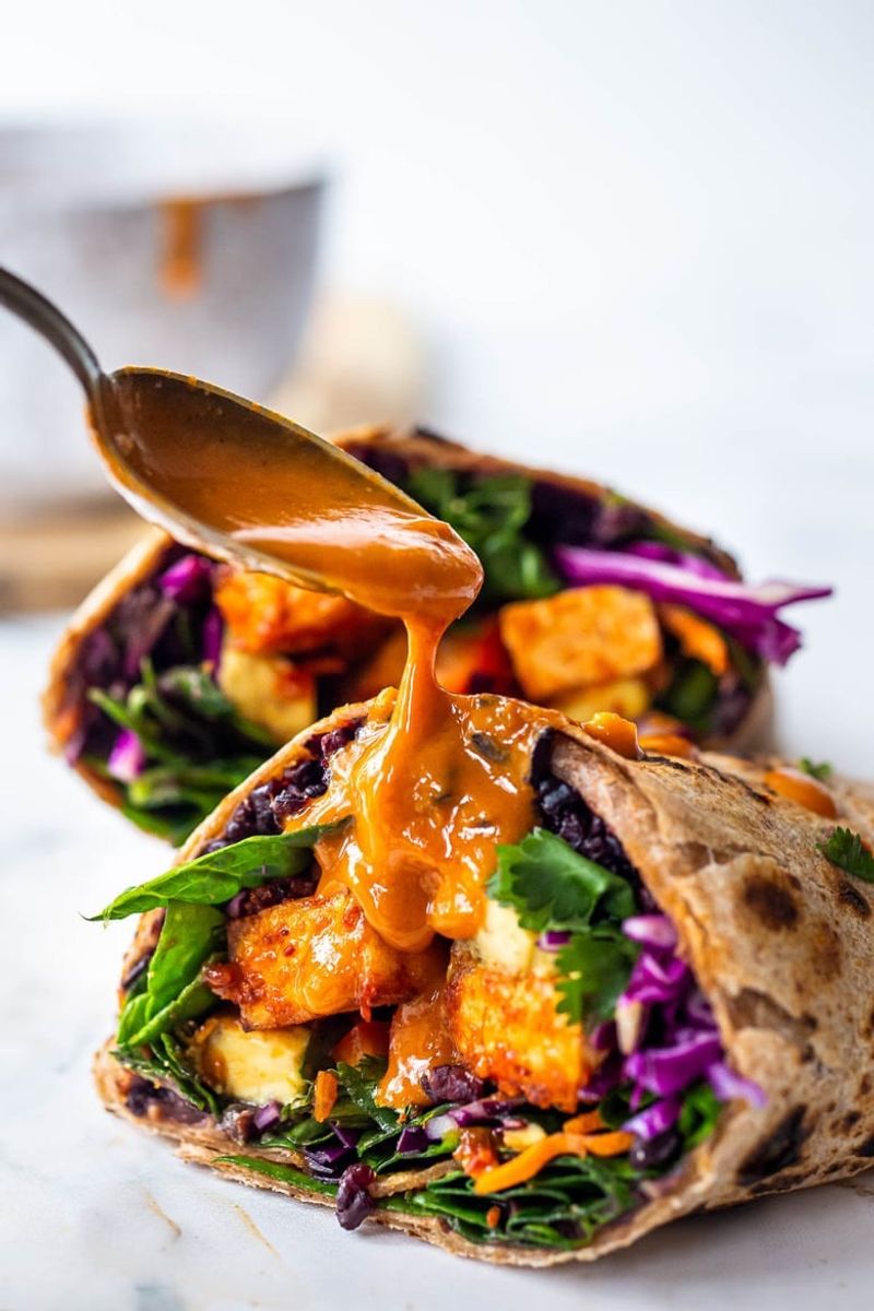 Thai Peanut Burrito