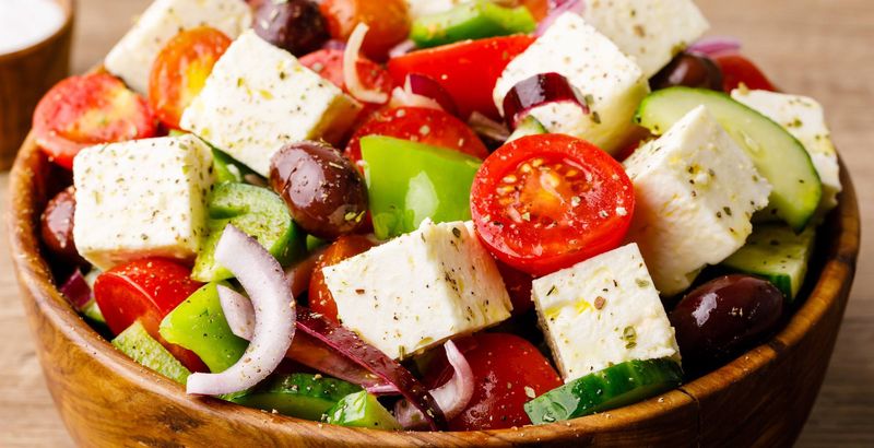 Greek Salad with Feta and Olives