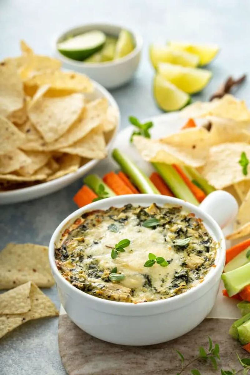 Cheesy Spinach Artichoke Dip