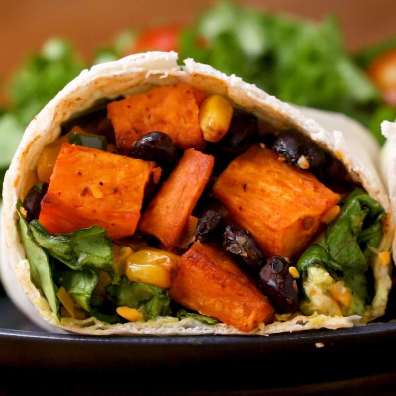 Sweet Potato and Black Bean Burrito