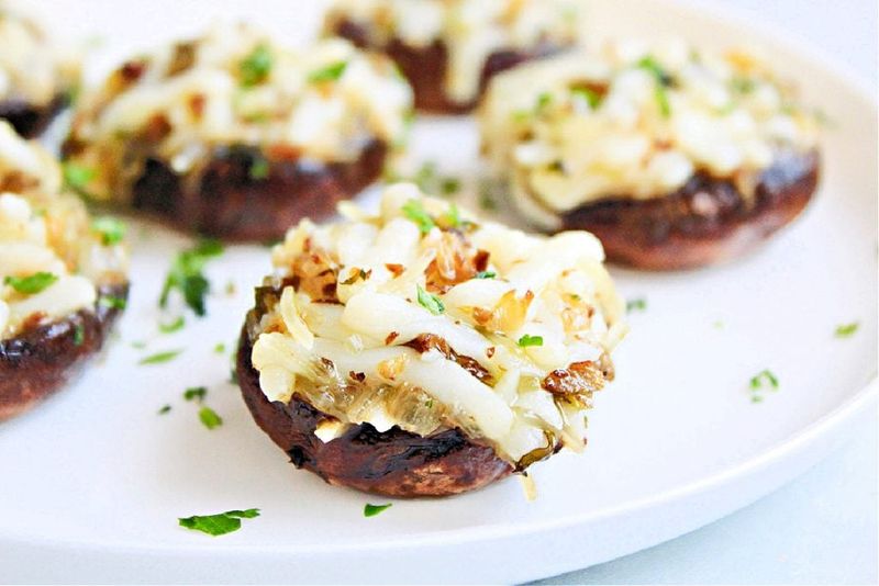 Mozzarella-Stuffed Mushrooms