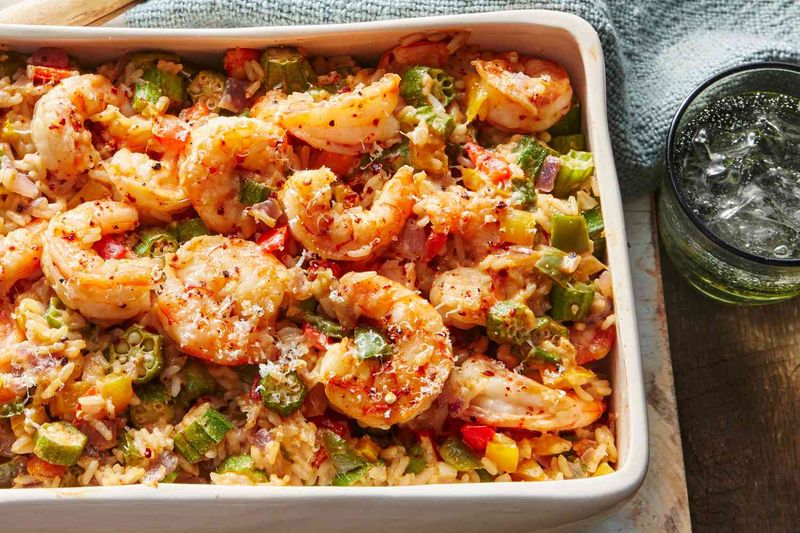 Baked Seafood Rice Casserole