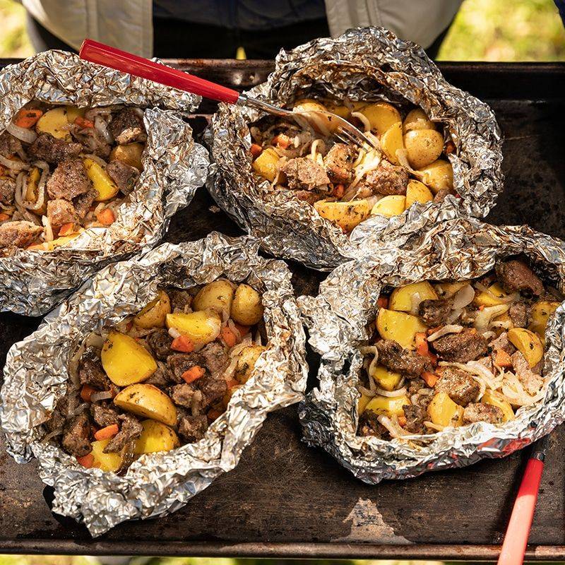 Campfire Beef and Potato Foil Packets