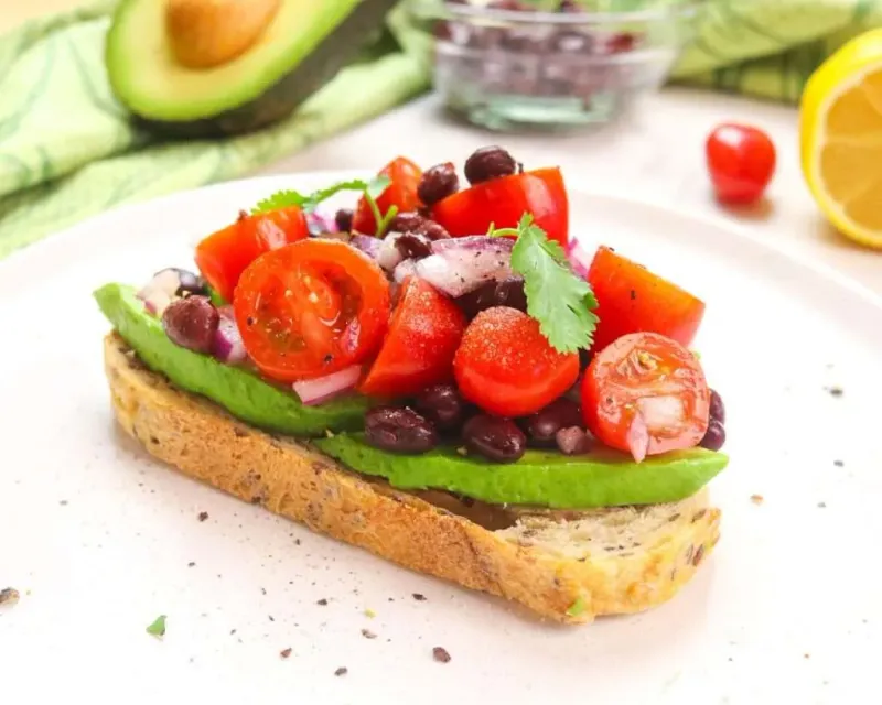 Black Bean and Avocado Toast