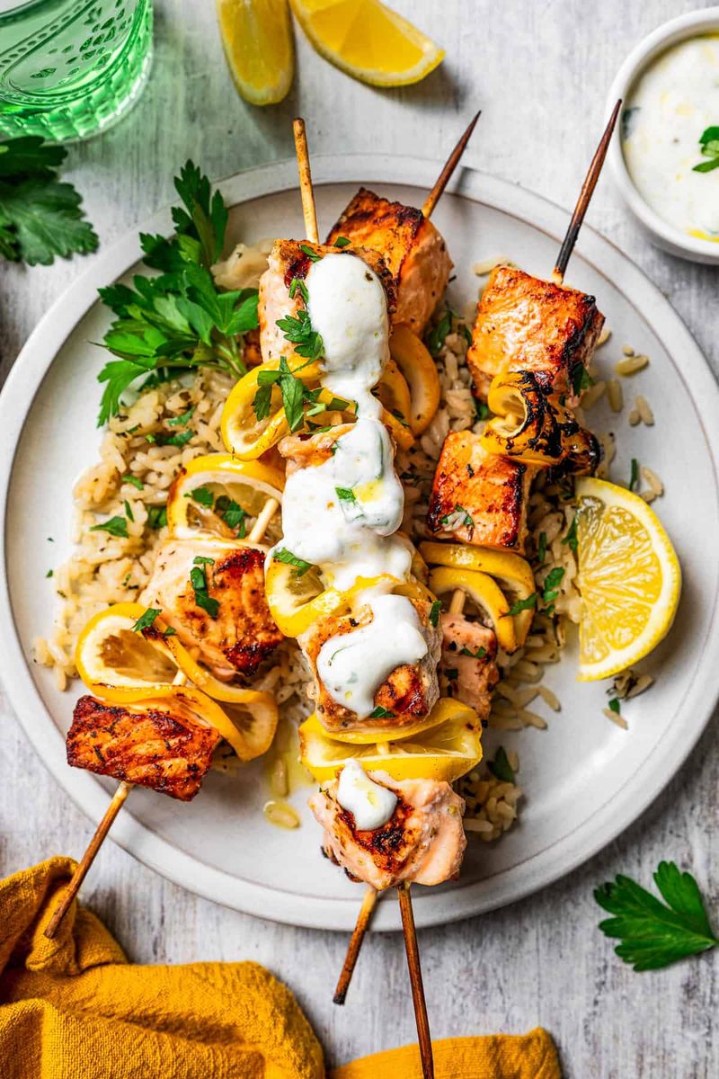 Salmon and Asparagus Skewers