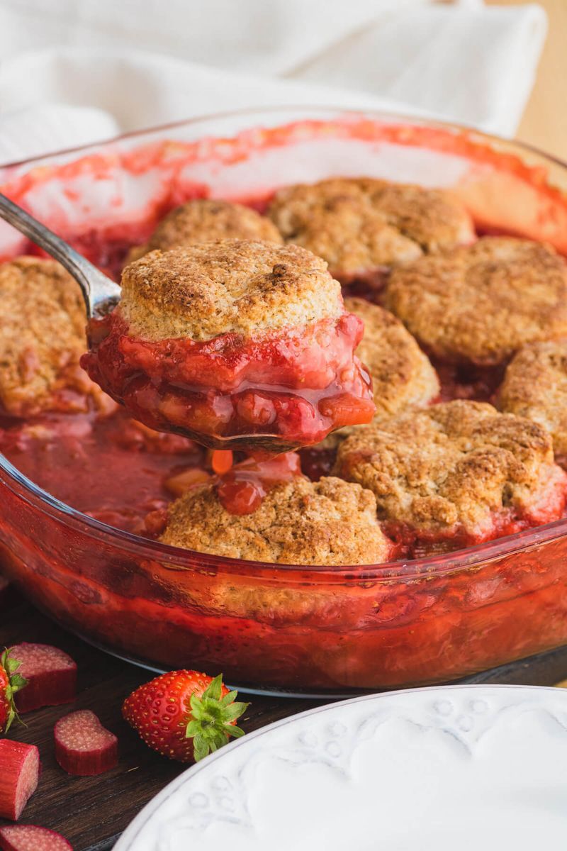 Strawberry Rhubarb Cobbler