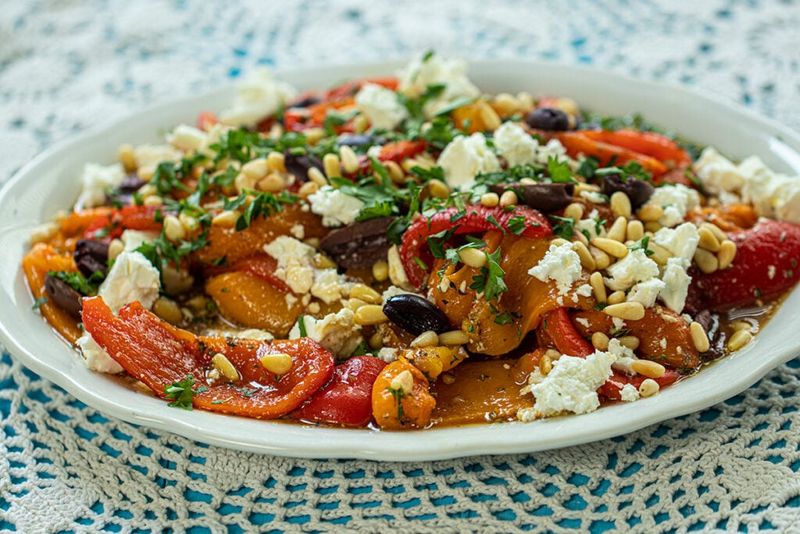 Roasted Pepper and Almond Salad