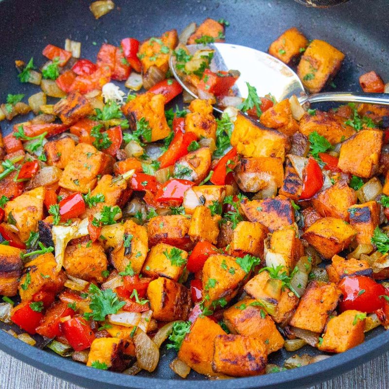 Sweet Potato Hash with Peppers
