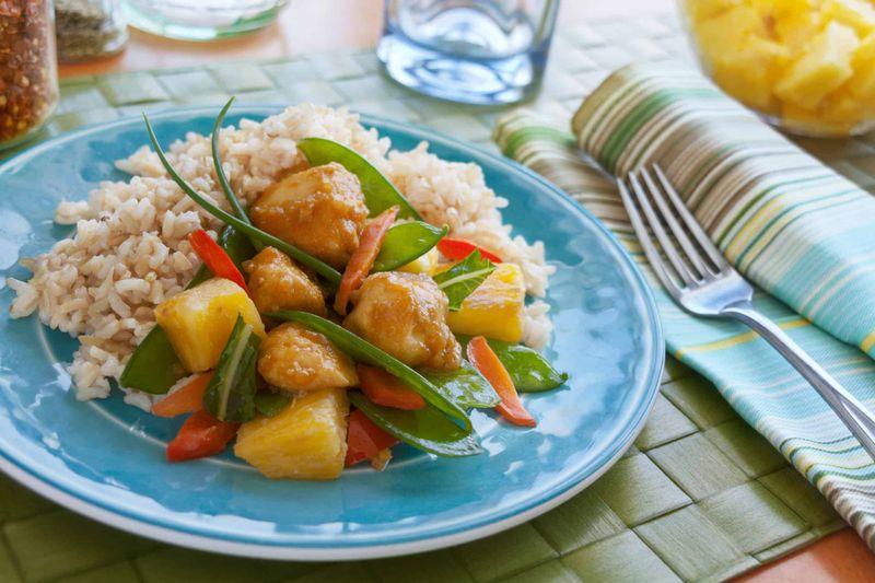 Sweet and Sour Bok Choy and Pineapple