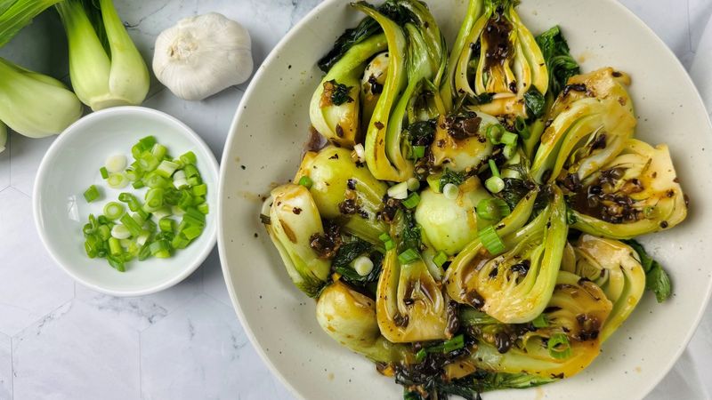 Stir-Fried Bok Choy with Black Bean Sauce