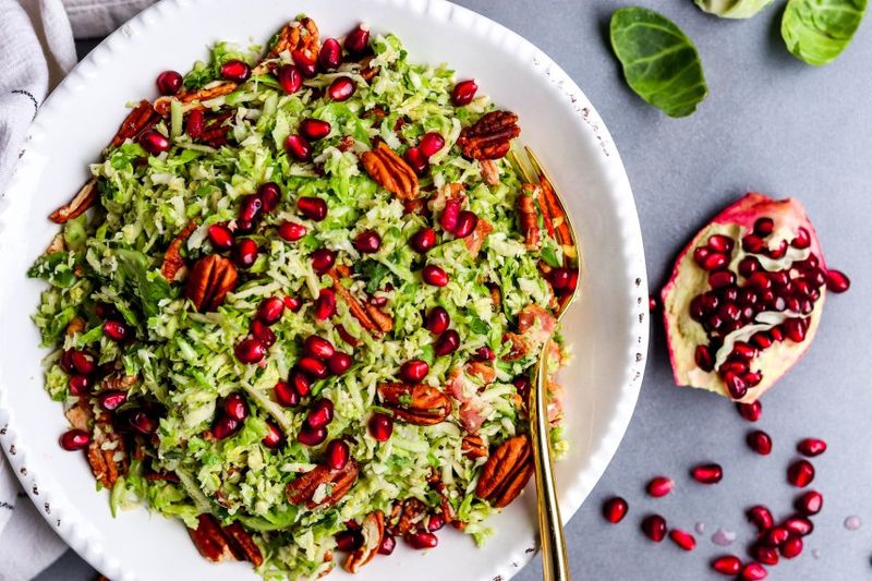 Brussels Sprout Salad with Pomegranate