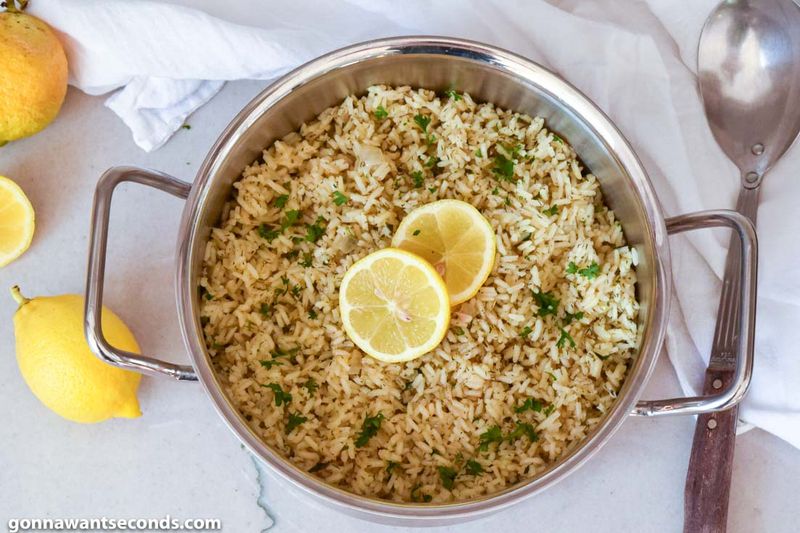Greek Lemon Rice Casserole