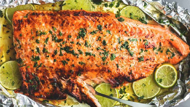 Honey Lime Baked Salmon