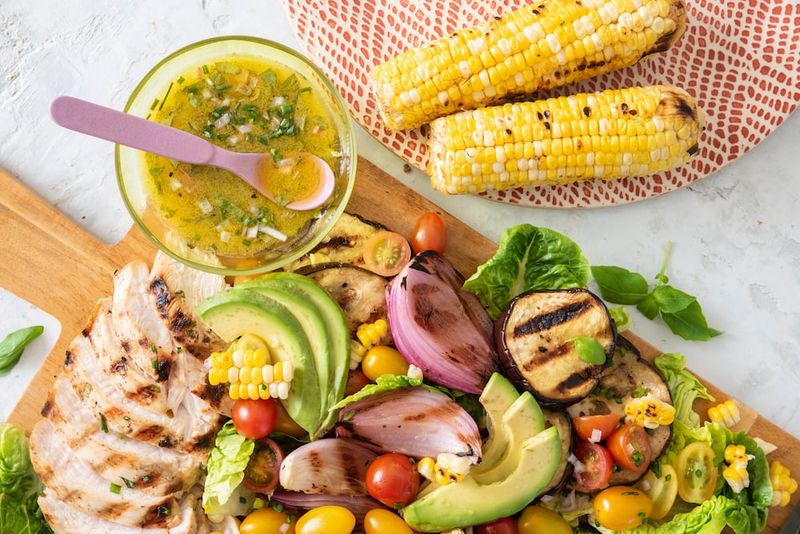 Grilled Chicken with Avocado Salad