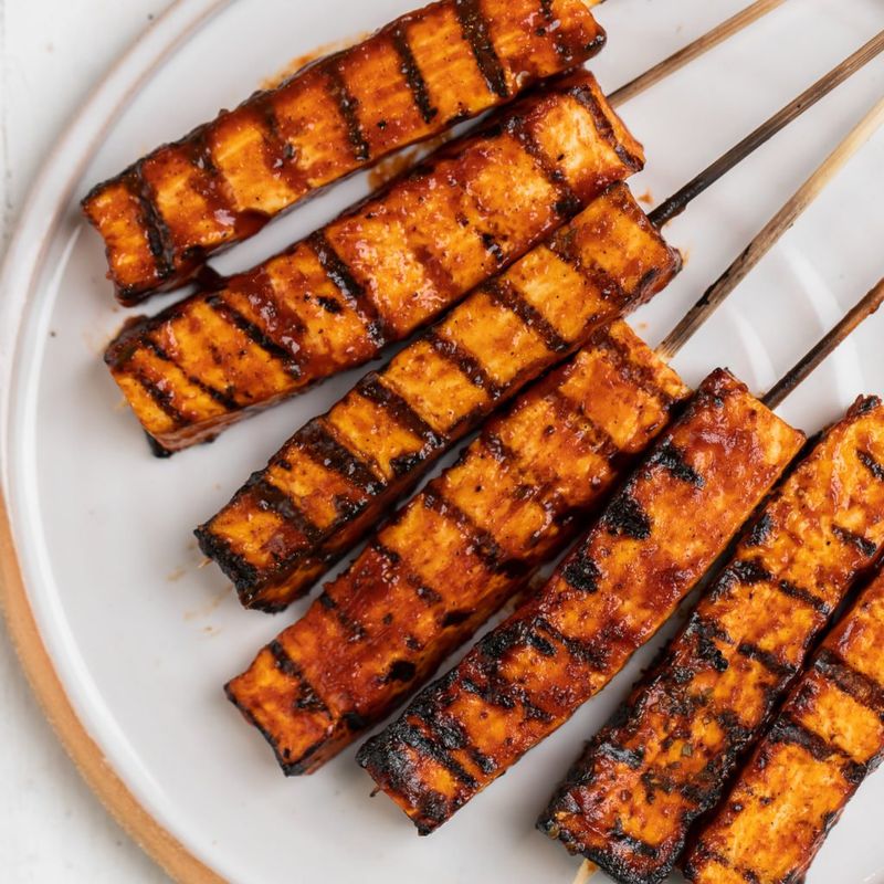 Tangy BBQ Tofu Skewers