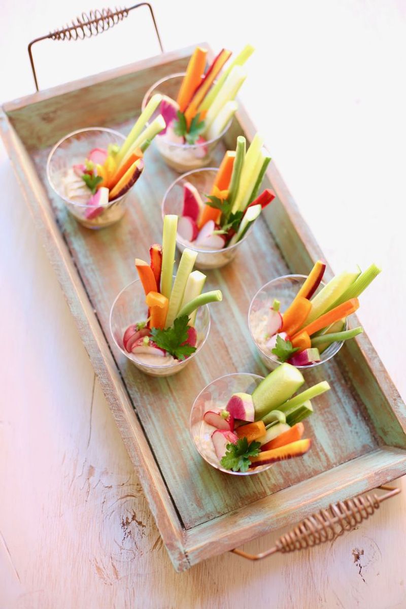 Spicy Hummus and Veggie Cups