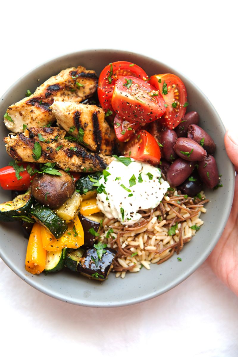 Grilled Chicken and Veggie Bowl