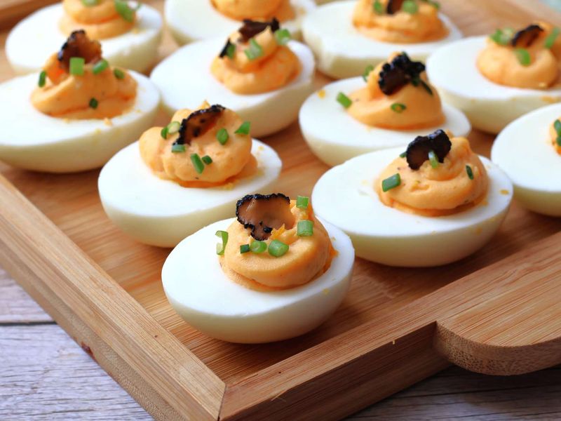 Gourmet Deviled Eggs with Truffle Oil