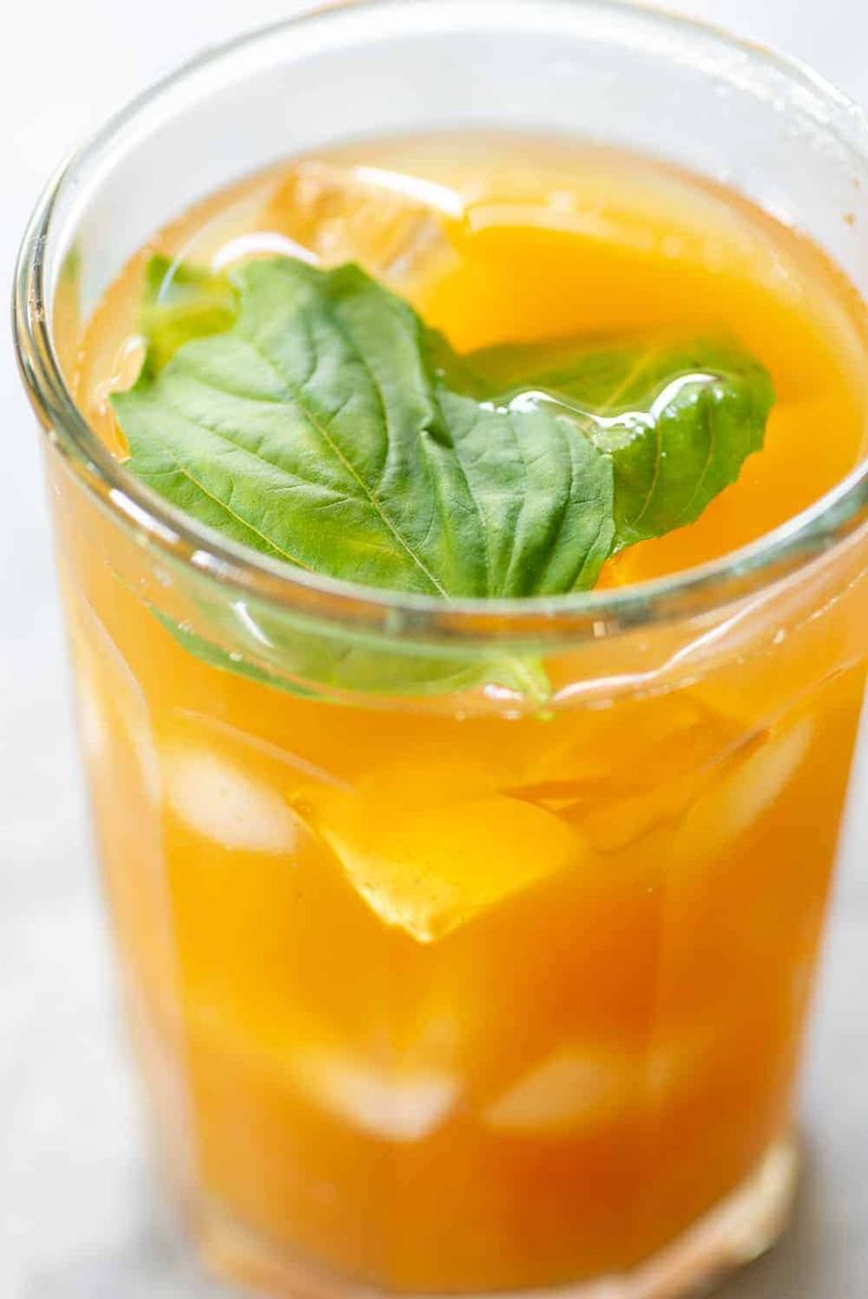 Peach Basil Iced Tea