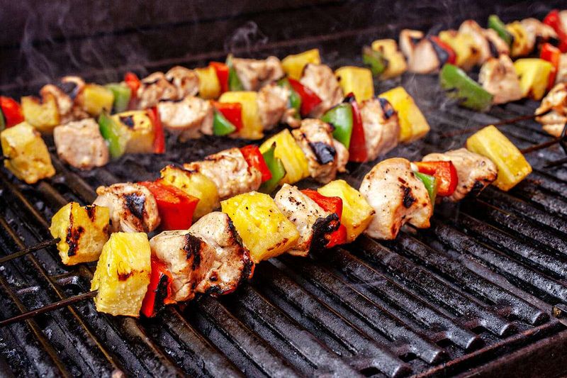 Grilled Chicken and Pineapple Skewers