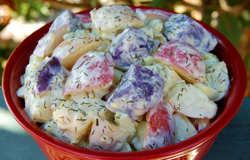Red, White, and Blue Potato Salad