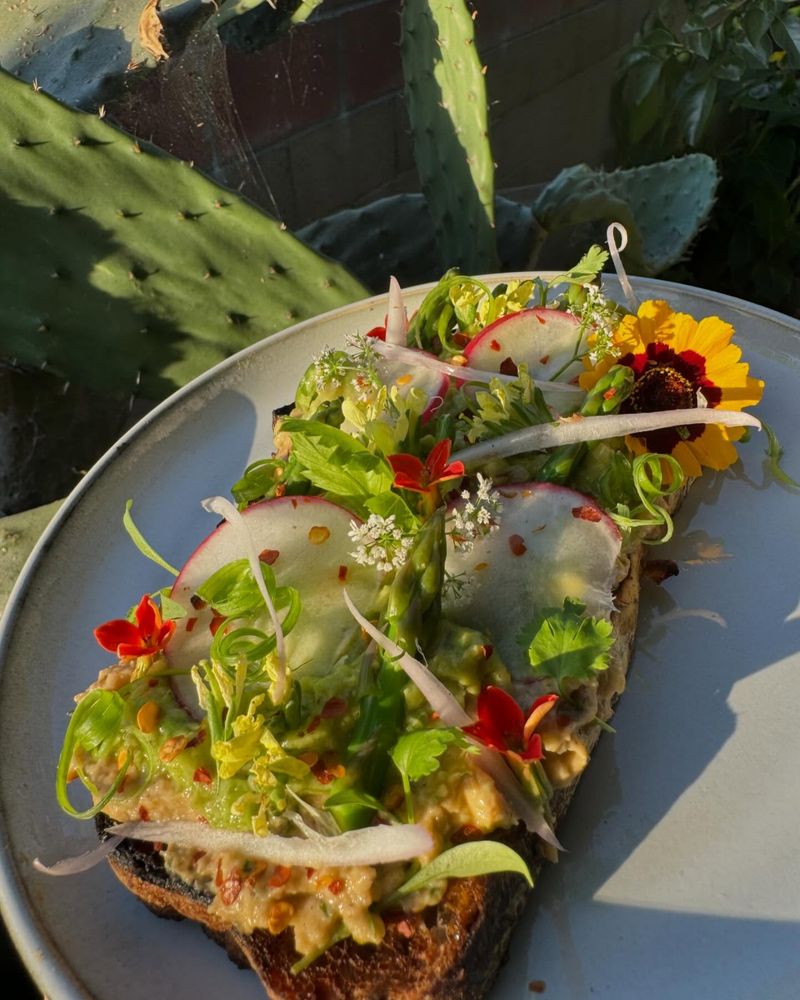 Avocado Toast with Edible Flowers