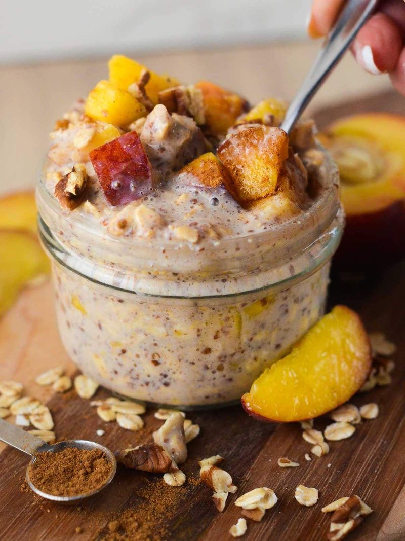 Peach Cobbler Oats