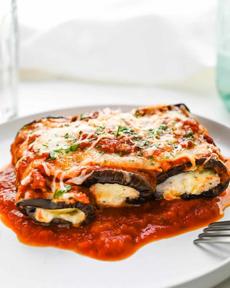 Eggplant Parmesan Rollatini