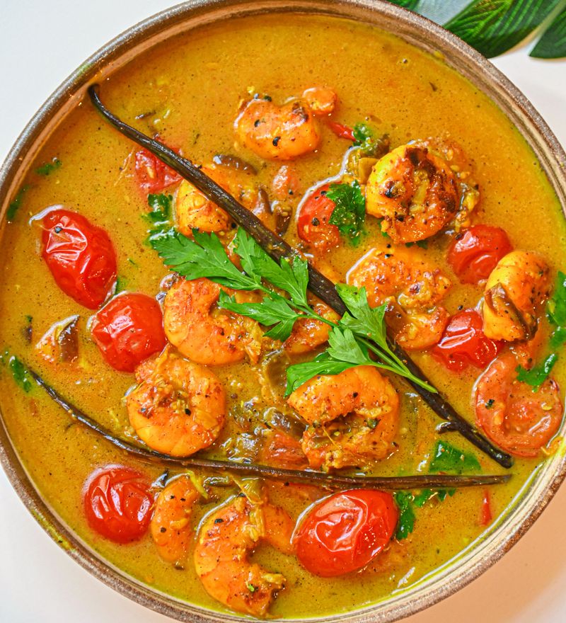 Vanilla Coconut Shrimp Curry