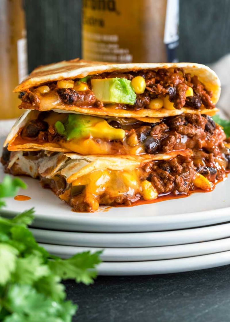 Beef and Corn Quesadillas