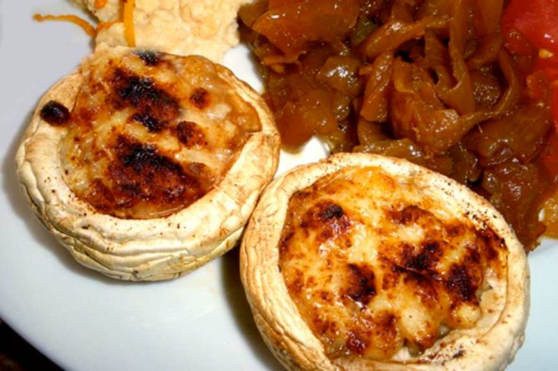Cottage Cheese Stuffed Mushrooms