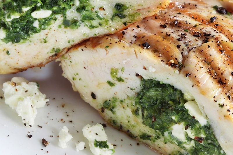 Cottage Cheese Stuffed Chicken
