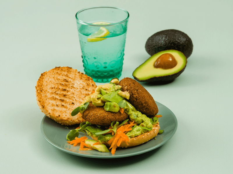 Black Bean Burger with Avocado