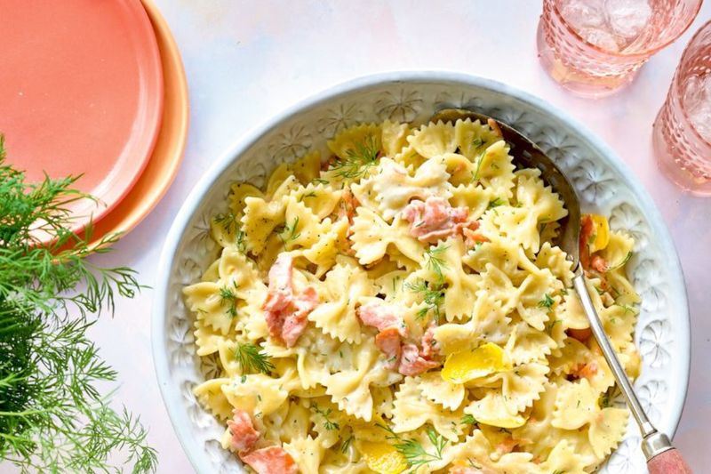 Smoked Salmon and Asparagus Pasta Salad
