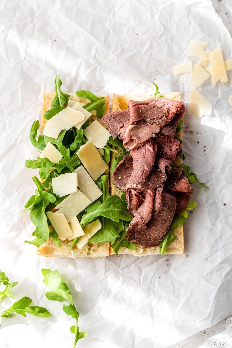 Roast Beef and Arugula Sandwich