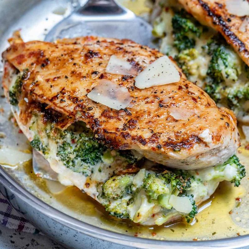 Broccoli and Cheddar Stuffed Chicken Breast