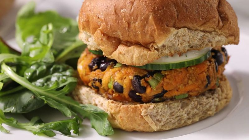 Sweet Potato and Black Bean Burgers