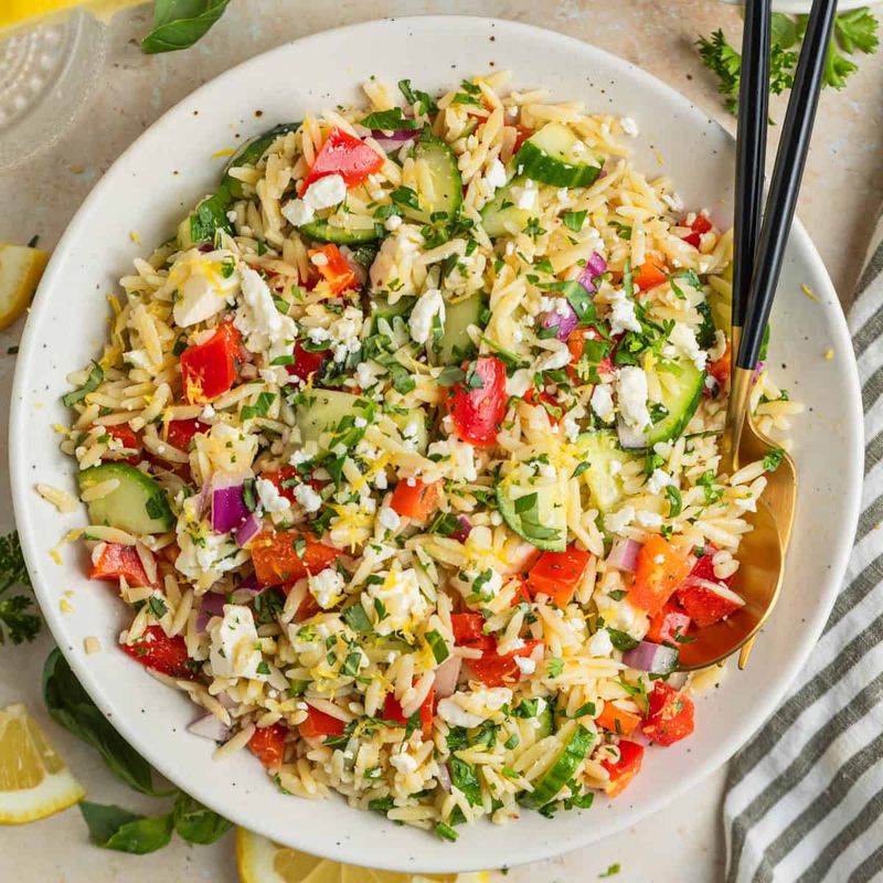 Feta and Lemon Orzo Salad