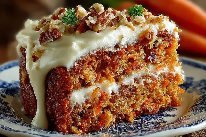 Moist Carrot Cake with Cream Cheese Frosting