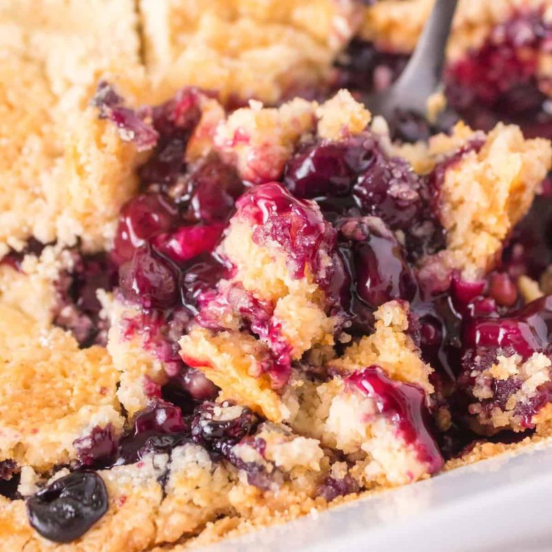 Blueberry Vanilla Dump Cake