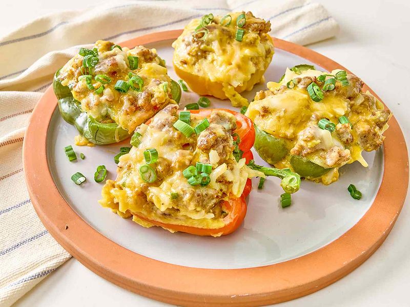 Potato and Cheese Stuffed Peppers