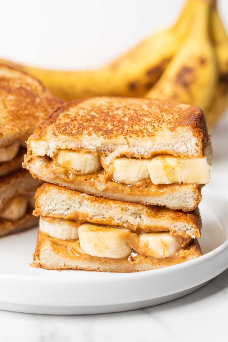 Peanut Butter and Banana Sandwiches