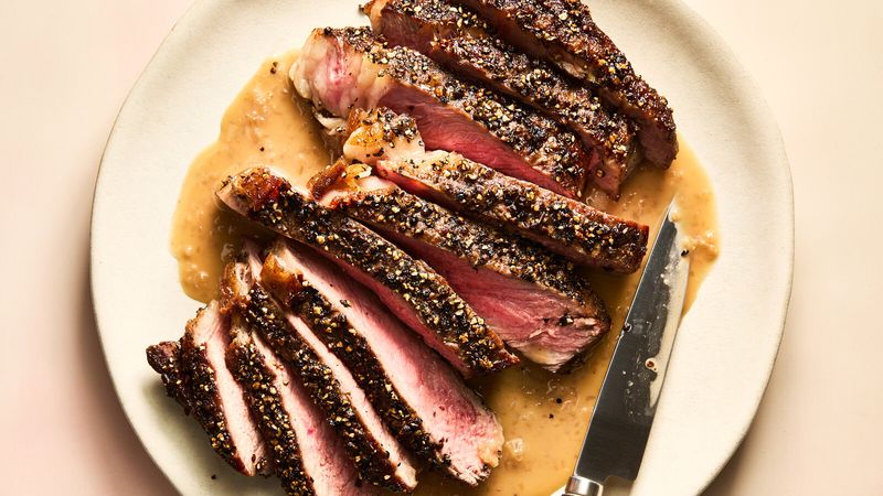 Peppercorn Crusted Steak