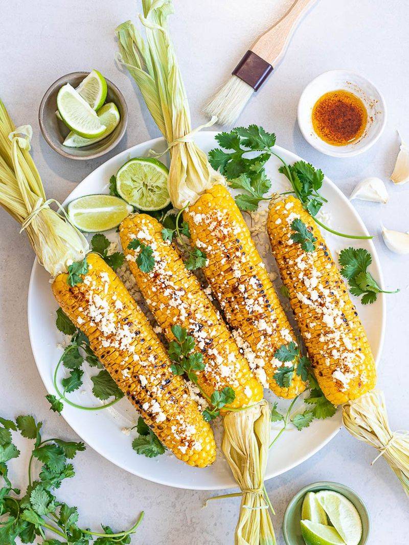 Garlic Lime Grilled Corn