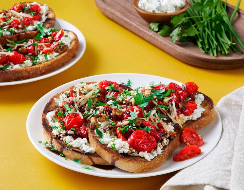 Tomato and Ricotta Crostini