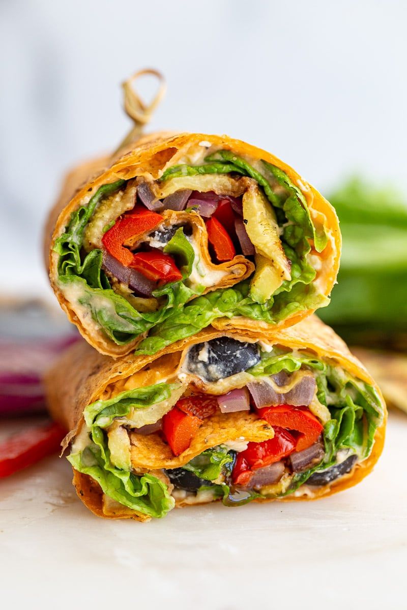 Grilled Vegetable and Hummus Wrap